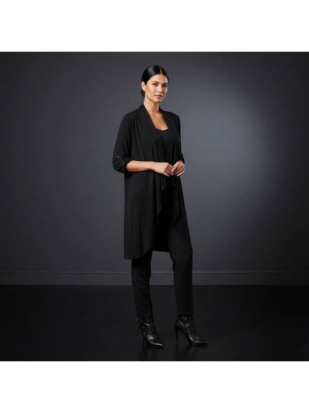 She + Sky Black Black Cardigan Size S NWT